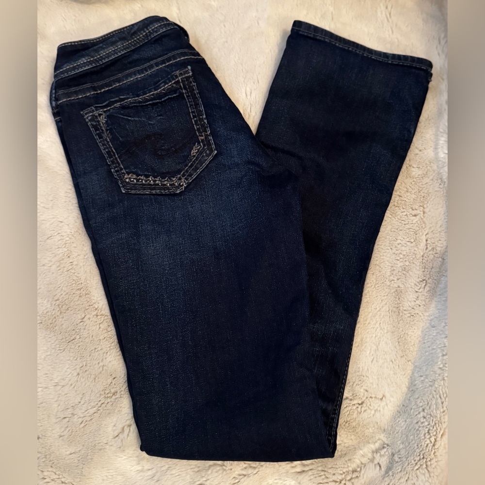 Silver Jeans Women's Dark Indigo Suki Slim Boot Jeans